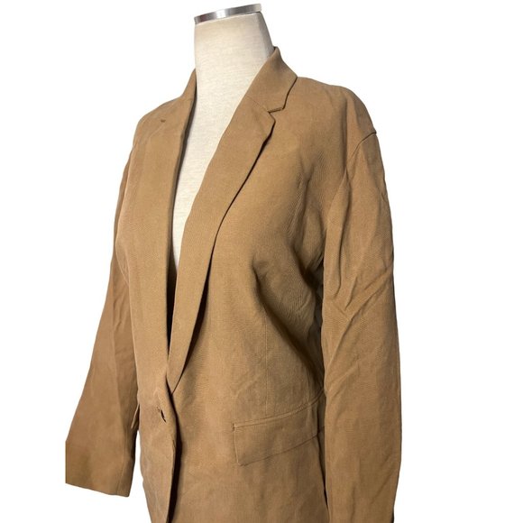 Everlane The Easy Blazer in Tan 6 New Womens Classic One Button Jacket - Picture 6 of 14